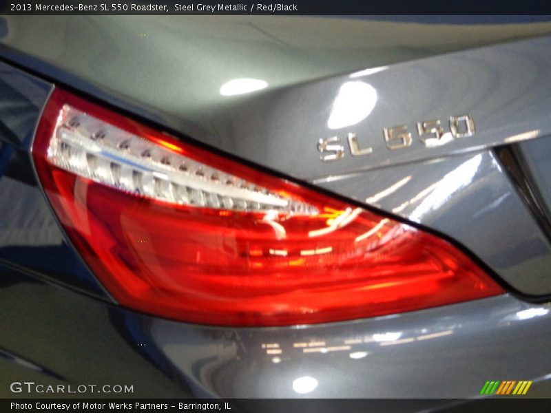 Steel Grey Metallic / Red/Black 2013 Mercedes-Benz SL 550 Roadster