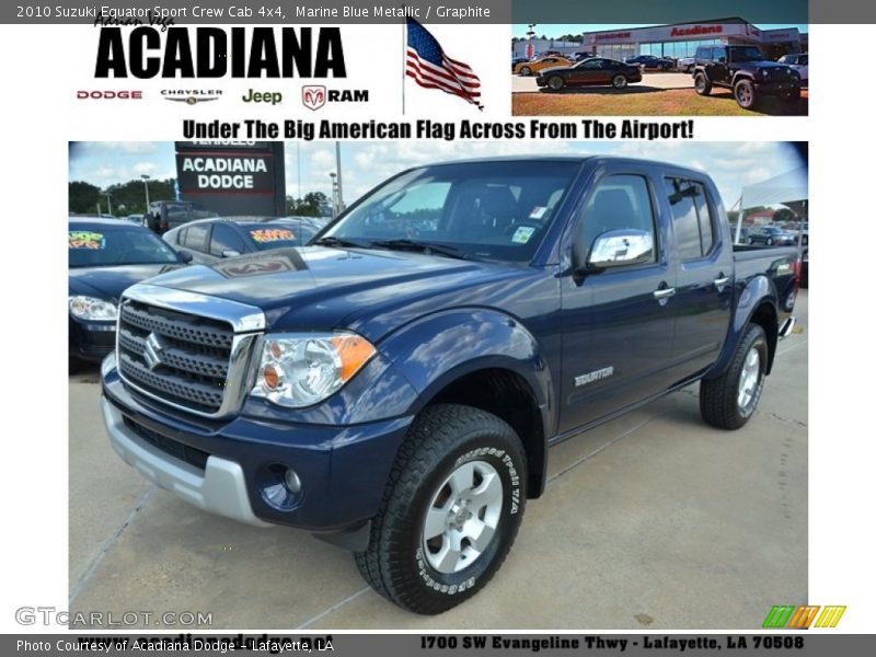 Marine Blue Metallic / Graphite 2010 Suzuki Equator Sport Crew Cab 4x4