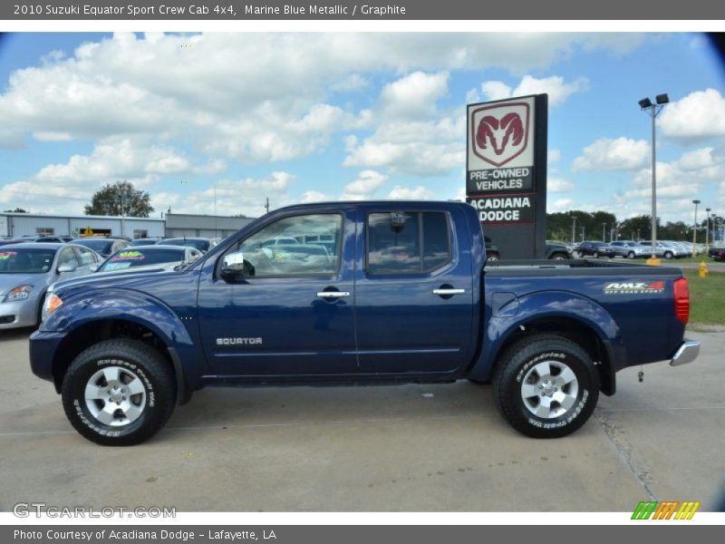 Marine Blue Metallic / Graphite 2010 Suzuki Equator Sport Crew Cab 4x4