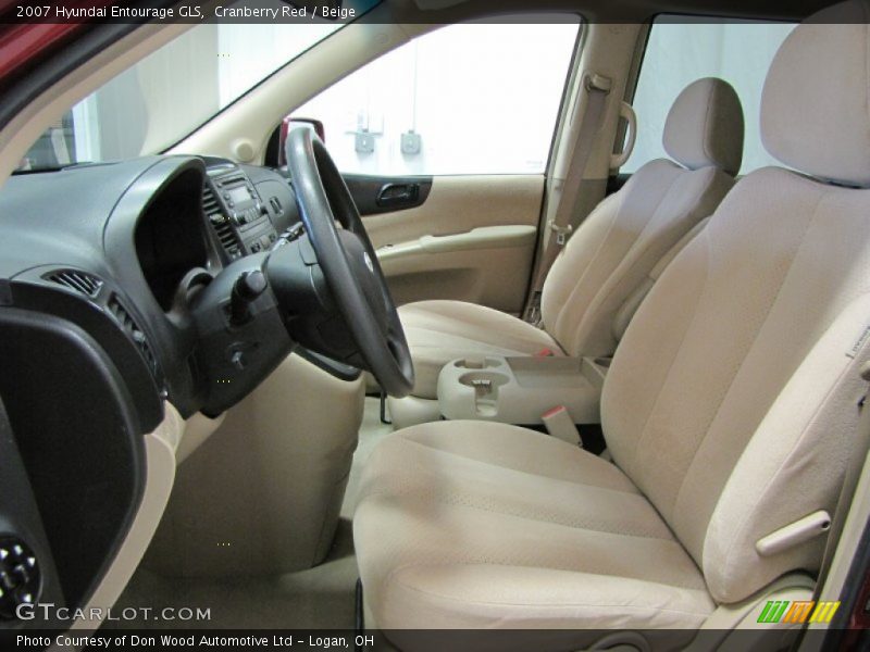 Cranberry Red / Beige 2007 Hyundai Entourage GLS