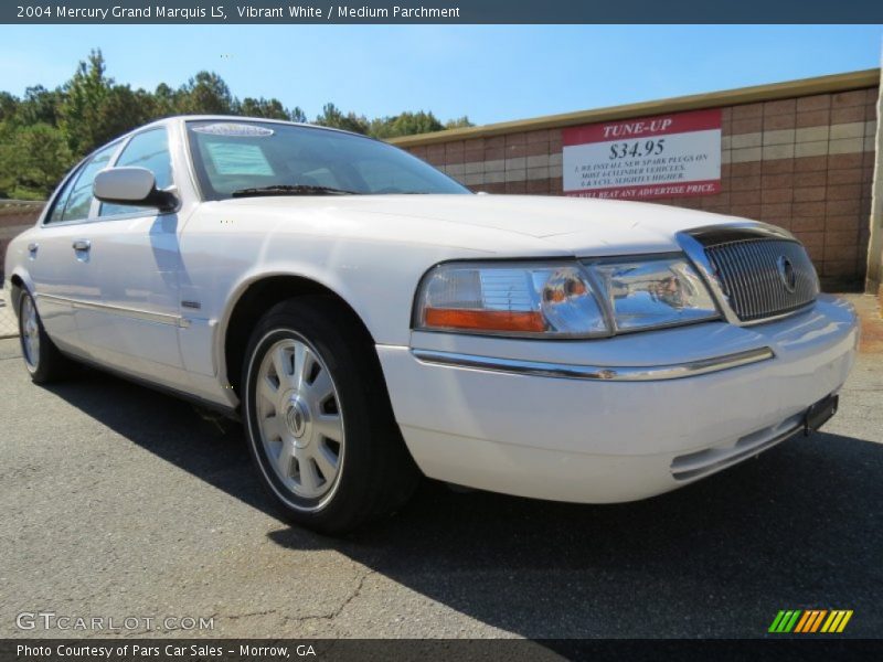 Vibrant White / Medium Parchment 2004 Mercury Grand Marquis LS
