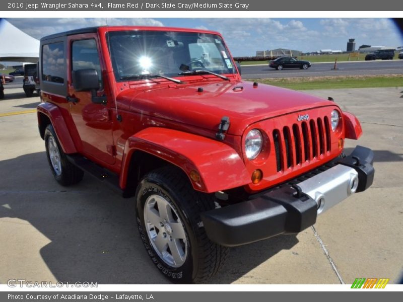 Flame Red / Dark Slate Gray/Medium Slate Gray 2010 Jeep Wrangler Sahara 4x4