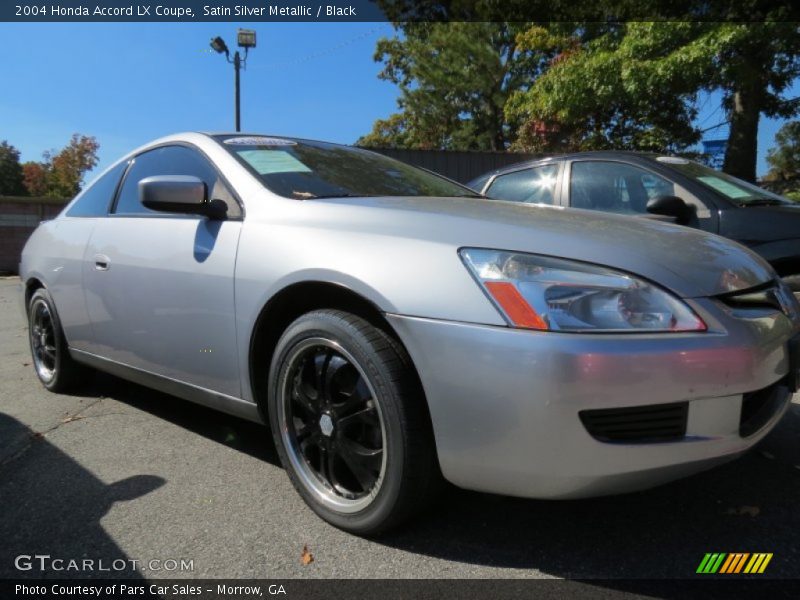 Satin Silver Metallic / Black 2004 Honda Accord LX Coupe