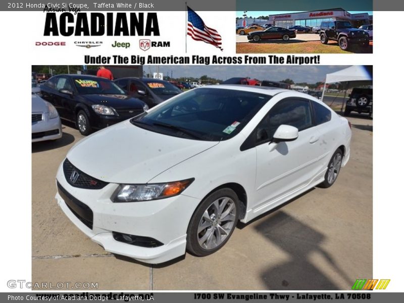 Taffeta White / Black 2012 Honda Civic Si Coupe