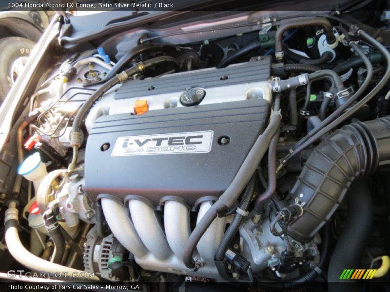 Satin Silver Metallic / Black 2004 Honda Accord LX Coupe