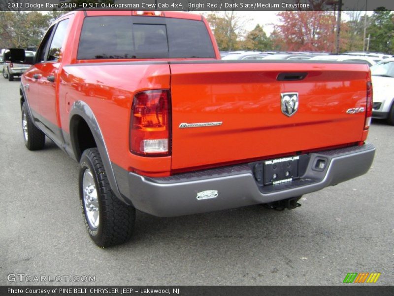 Bright Red / Dark Slate/Medium Graystone 2012 Dodge Ram 2500 HD SLT Outdoorsman Crew Cab 4x4