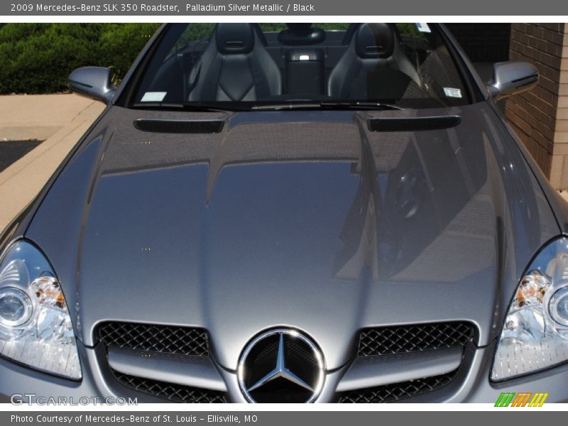 Palladium Silver Metallic / Black 2009 Mercedes-Benz SLK 350 Roadster