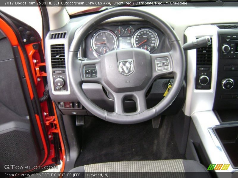 Bright Red / Dark Slate/Medium Graystone 2012 Dodge Ram 2500 HD SLT Outdoorsman Crew Cab 4x4