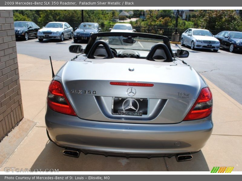Palladium Silver Metallic / Black 2009 Mercedes-Benz SLK 350 Roadster