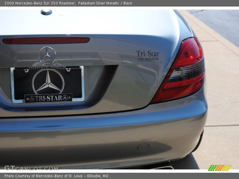 Palladium Silver Metallic / Black 2009 Mercedes-Benz SLK 350 Roadster