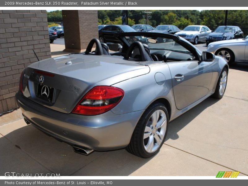 Palladium Silver Metallic / Black 2009 Mercedes-Benz SLK 350 Roadster