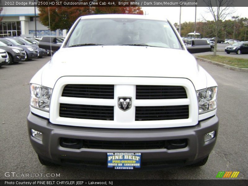 Bright White / Dark Slate/Medium Graystone 2012 Dodge Ram 2500 HD SLT Outdoorsman Crew Cab 4x4