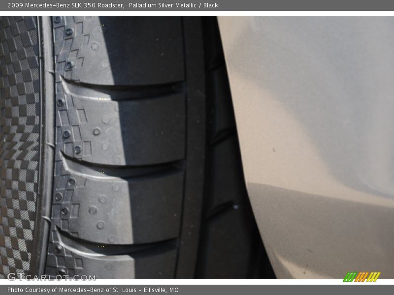 Palladium Silver Metallic / Black 2009 Mercedes-Benz SLK 350 Roadster