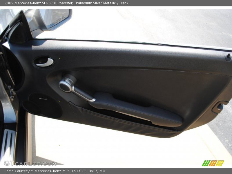 Palladium Silver Metallic / Black 2009 Mercedes-Benz SLK 350 Roadster