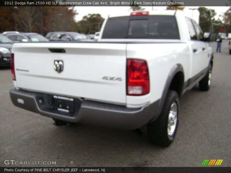 Bright White / Dark Slate/Medium Graystone 2012 Dodge Ram 2500 HD SLT Outdoorsman Crew Cab 4x4
