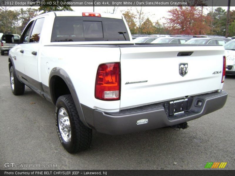 Bright White / Dark Slate/Medium Graystone 2012 Dodge Ram 2500 HD SLT Outdoorsman Crew Cab 4x4