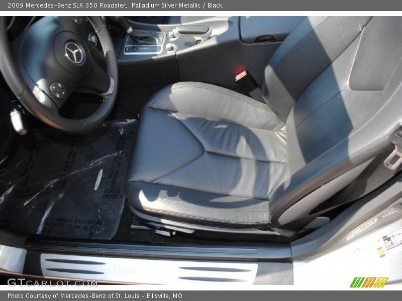 Palladium Silver Metallic / Black 2009 Mercedes-Benz SLK 350 Roadster