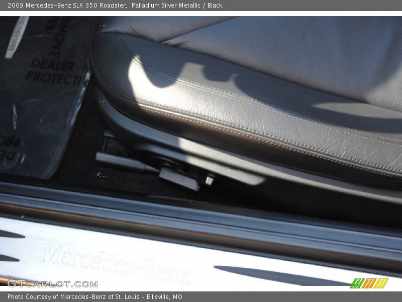 Palladium Silver Metallic / Black 2009 Mercedes-Benz SLK 350 Roadster