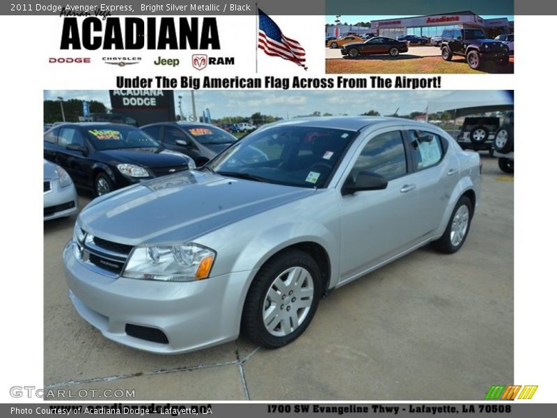 Bright Silver Metallic / Black 2011 Dodge Avenger Express