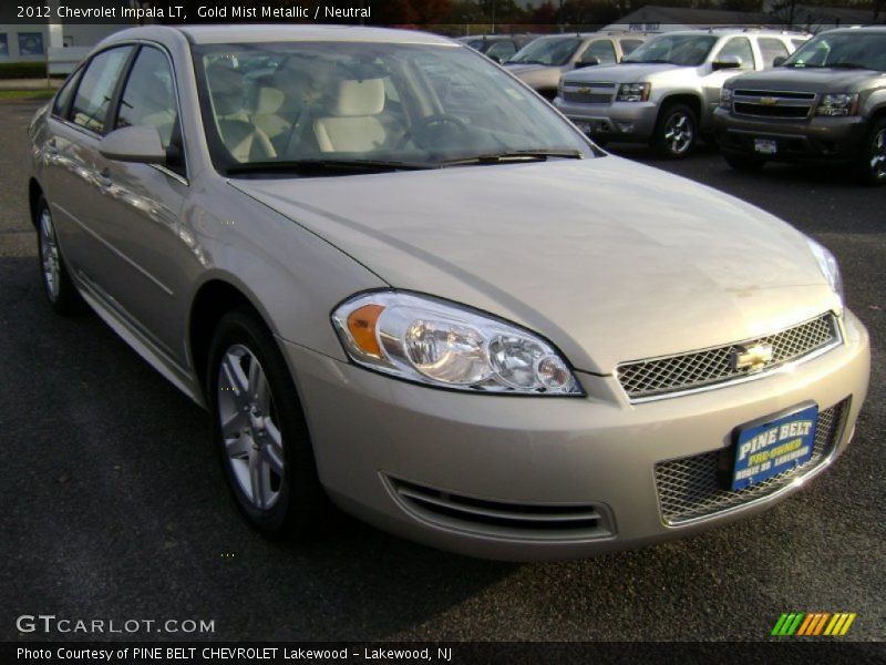 Gold Mist Metallic / Neutral 2012 Chevrolet Impala LT