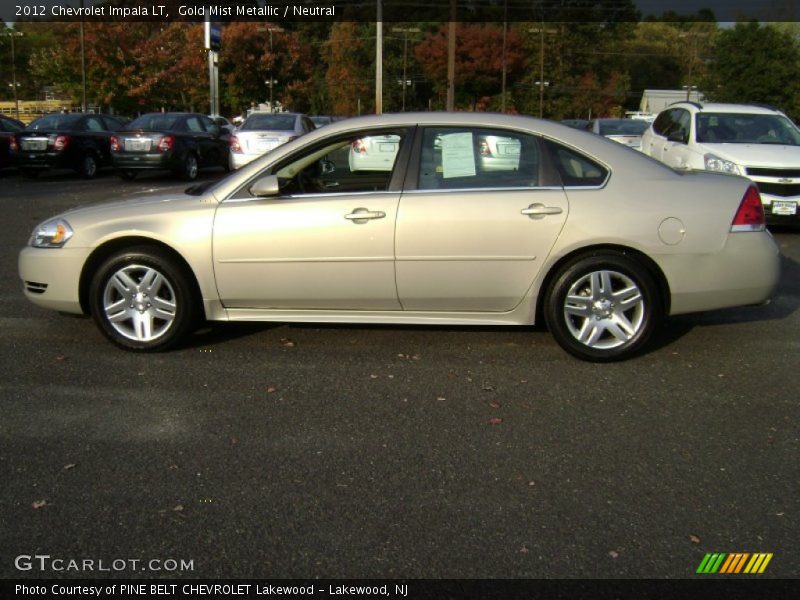 Gold Mist Metallic / Neutral 2012 Chevrolet Impala LT