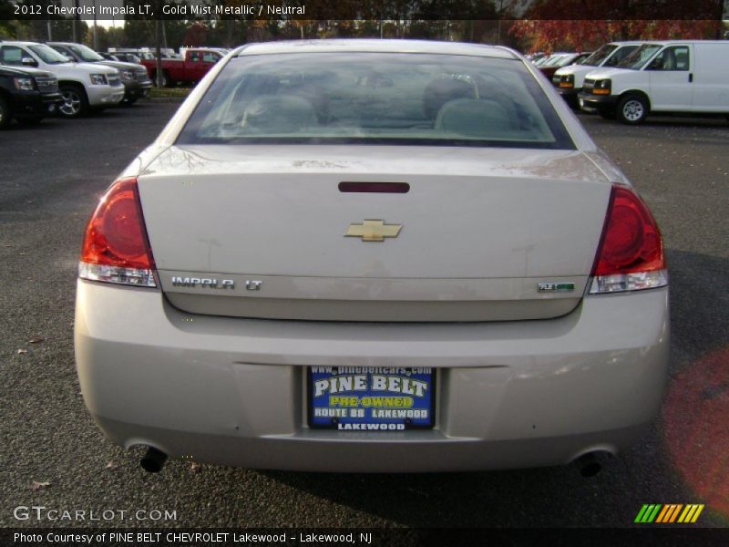 Gold Mist Metallic / Neutral 2012 Chevrolet Impala LT