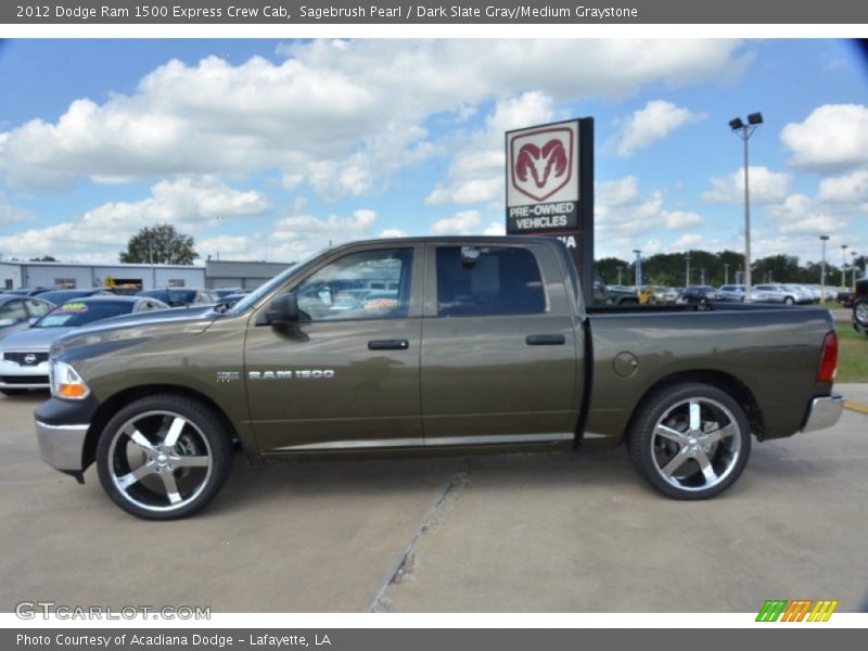Sagebrush Pearl / Dark Slate Gray/Medium Graystone 2012 Dodge Ram 1500 Express Crew Cab