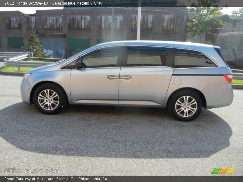 Celestial Blue Metallic / Gray 2012 Honda Odyssey EX