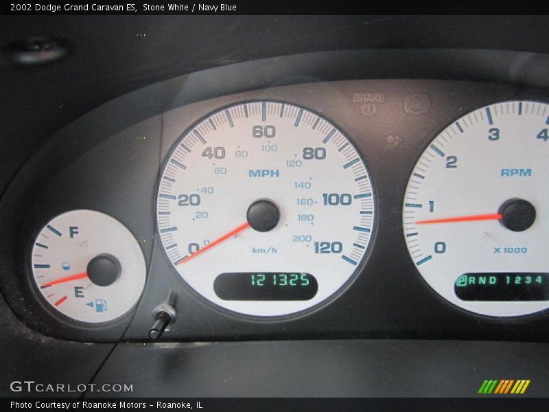 Stone White / Navy Blue 2002 Dodge Grand Caravan ES