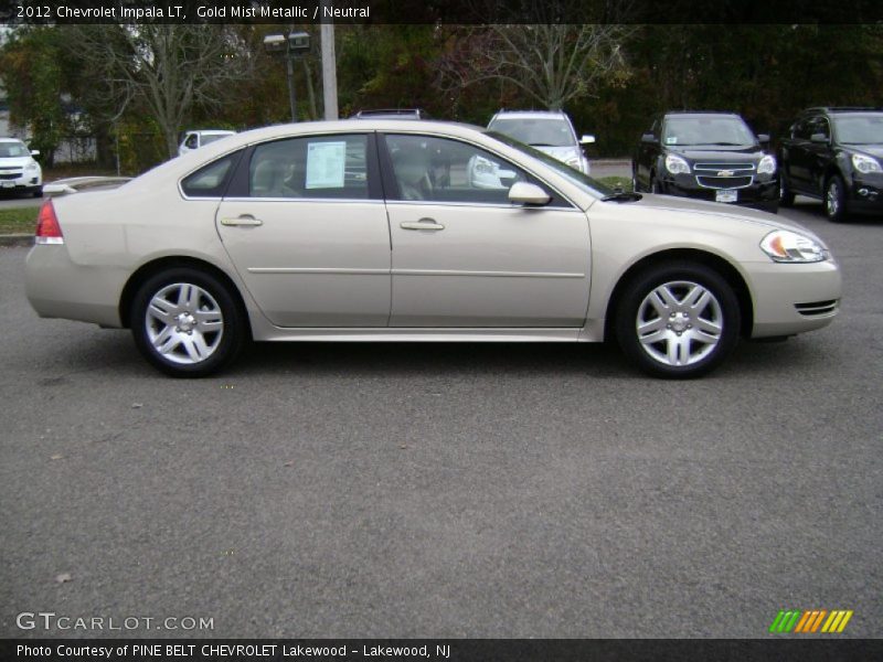 Gold Mist Metallic / Neutral 2012 Chevrolet Impala LT