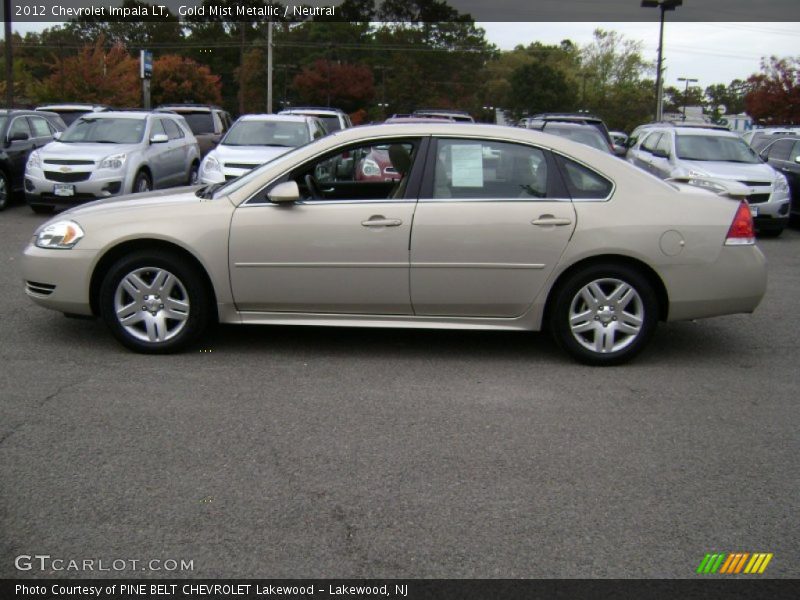 Gold Mist Metallic / Neutral 2012 Chevrolet Impala LT