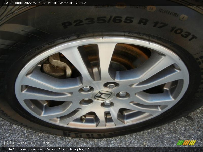Celestial Blue Metallic / Gray 2012 Honda Odyssey EX