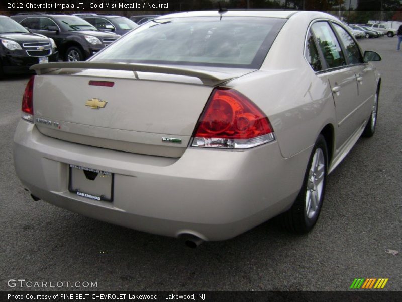 Gold Mist Metallic / Neutral 2012 Chevrolet Impala LT