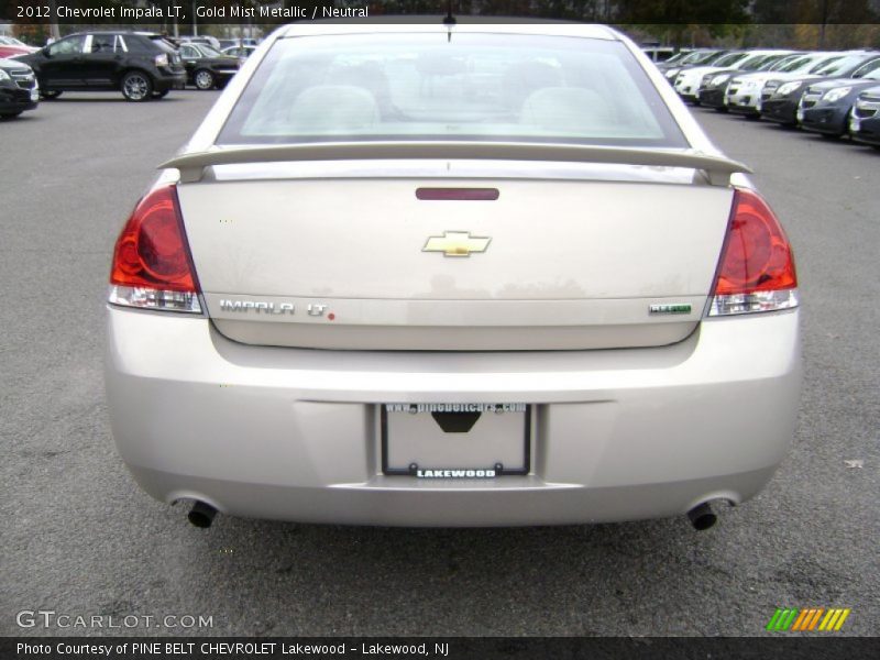 Gold Mist Metallic / Neutral 2012 Chevrolet Impala LT