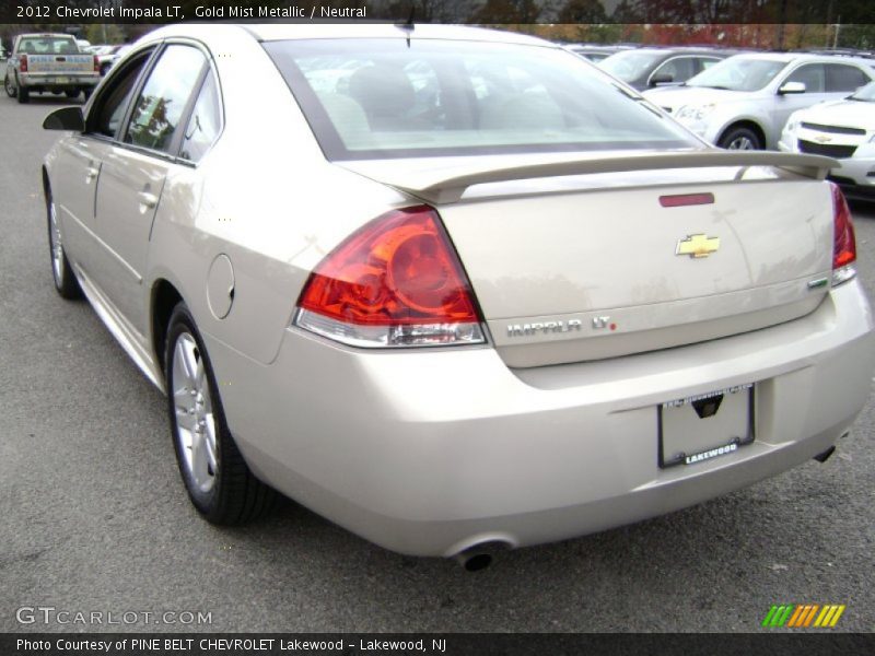 Gold Mist Metallic / Neutral 2012 Chevrolet Impala LT