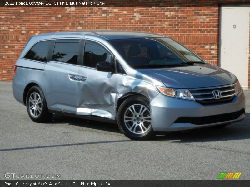 Celestial Blue Metallic / Gray 2012 Honda Odyssey EX