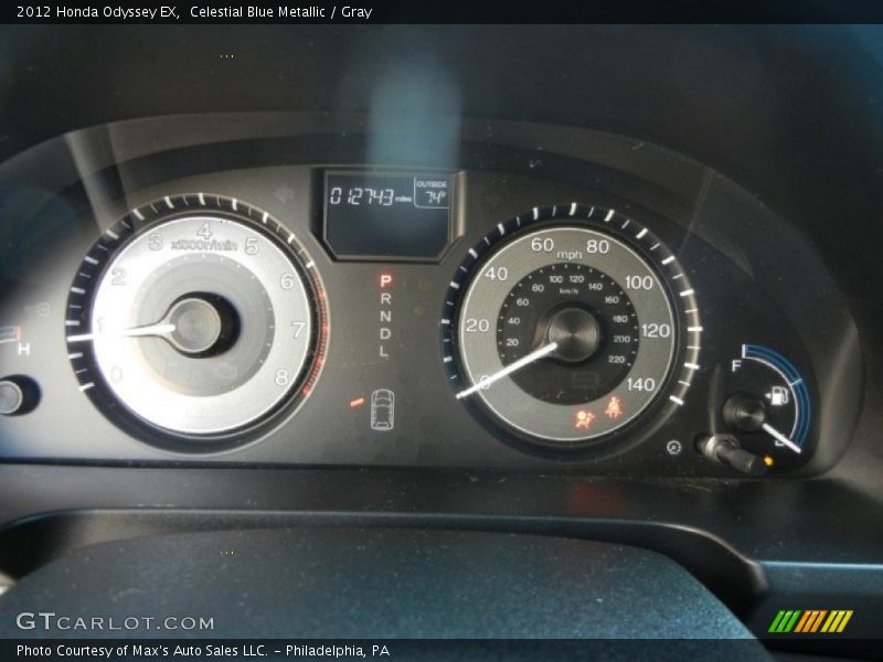 Celestial Blue Metallic / Gray 2012 Honda Odyssey EX