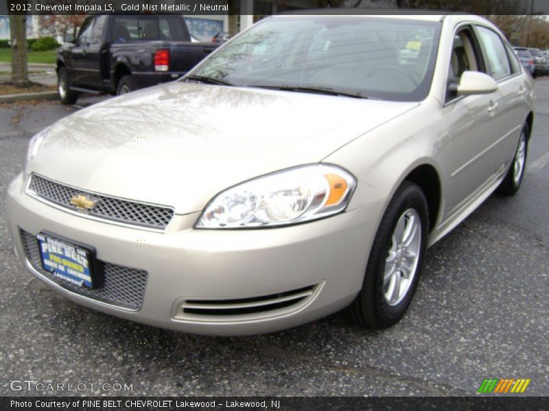 Gold Mist Metallic / Neutral 2012 Chevrolet Impala LS