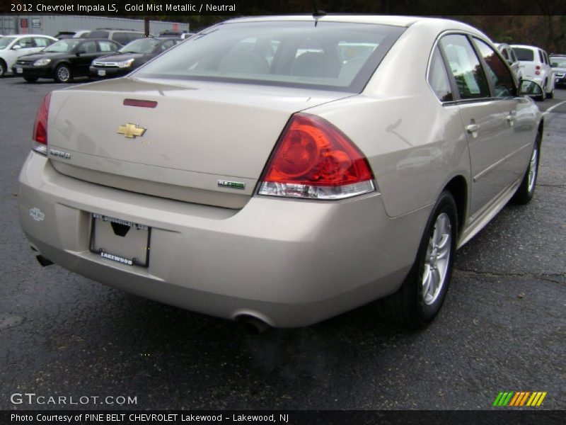 Gold Mist Metallic / Neutral 2012 Chevrolet Impala LS