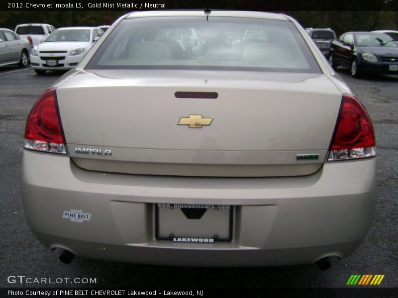 Gold Mist Metallic / Neutral 2012 Chevrolet Impala LS
