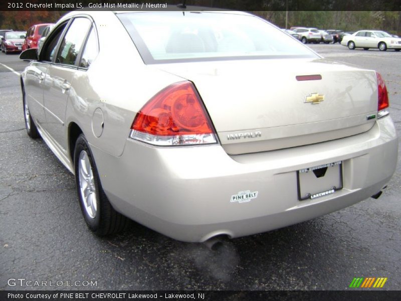 Gold Mist Metallic / Neutral 2012 Chevrolet Impala LS