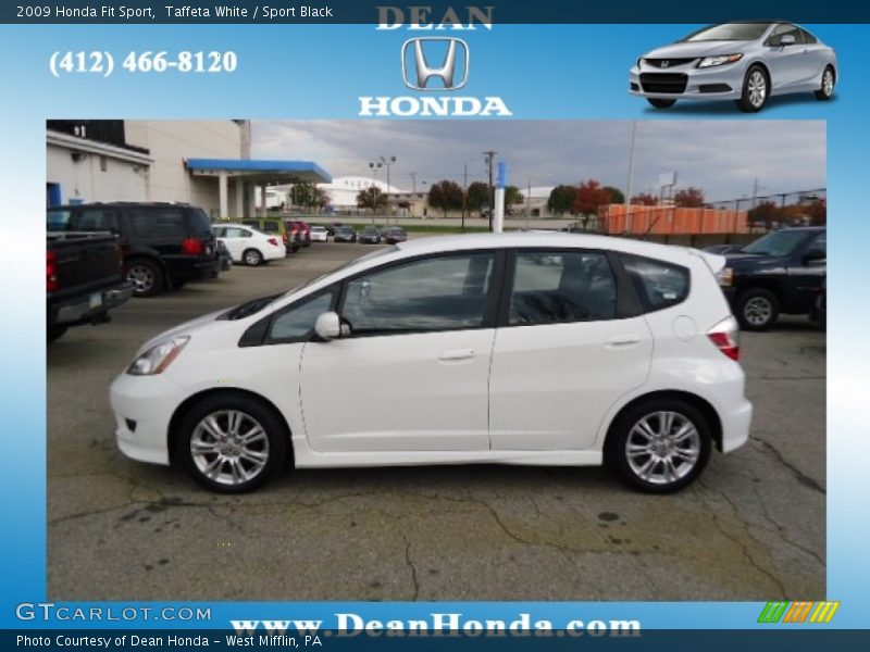 Taffeta White / Sport Black 2009 Honda Fit Sport