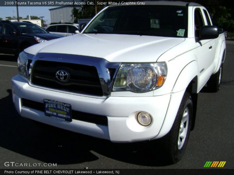 Super White / Graphite Gray 2008 Toyota Tacoma V6 SR5 PreRunner Access Cab