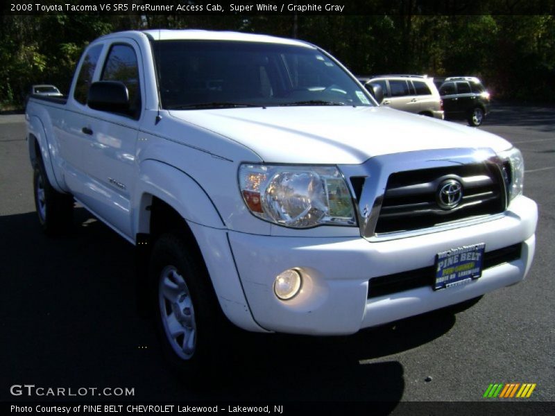 Super White / Graphite Gray 2008 Toyota Tacoma V6 SR5 PreRunner Access Cab