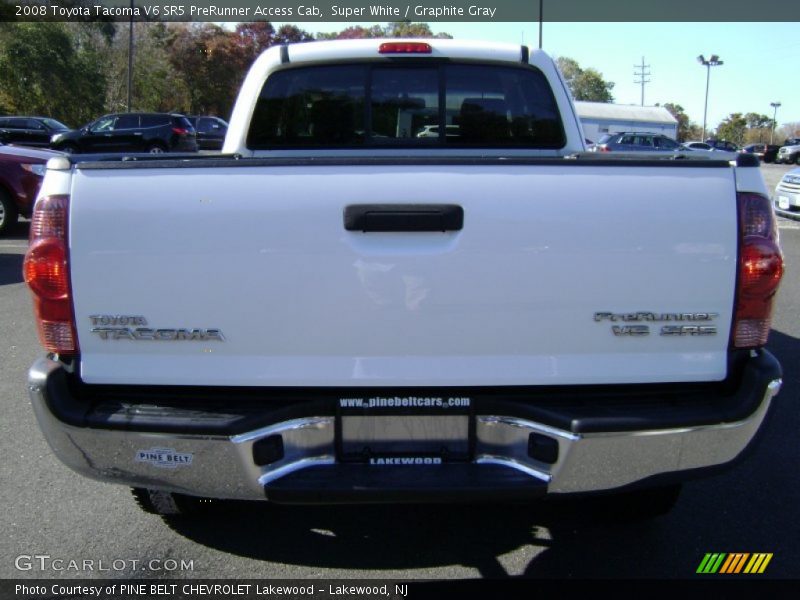 Super White / Graphite Gray 2008 Toyota Tacoma V6 SR5 PreRunner Access Cab