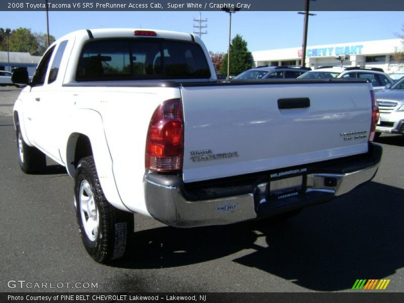 Super White / Graphite Gray 2008 Toyota Tacoma V6 SR5 PreRunner Access Cab