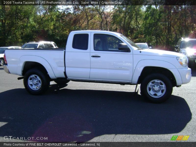 Super White / Graphite Gray 2008 Toyota Tacoma V6 SR5 PreRunner Access Cab