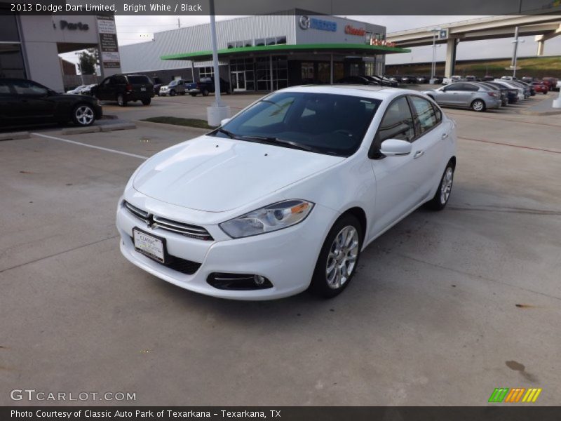 Bright White / Black 2013 Dodge Dart Limited