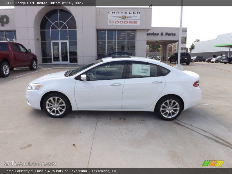 Bright White / Black 2013 Dodge Dart Limited