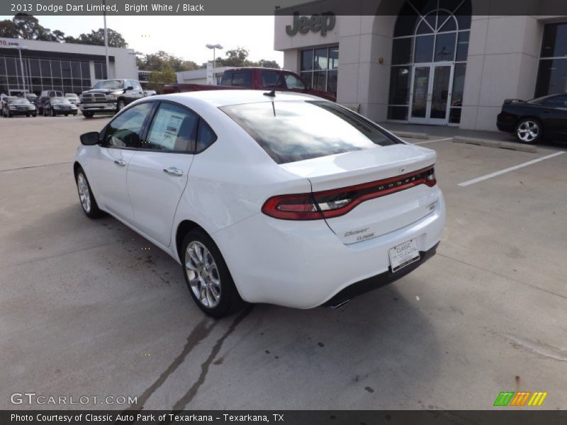 Bright White / Black 2013 Dodge Dart Limited